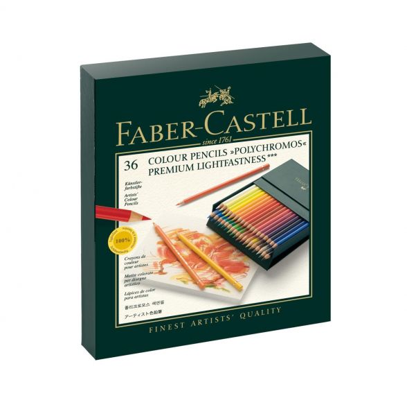 Faber-Castell 110038 Atelierbox Künstlerfarbstift POLYCHROMOS®, 36er Etui