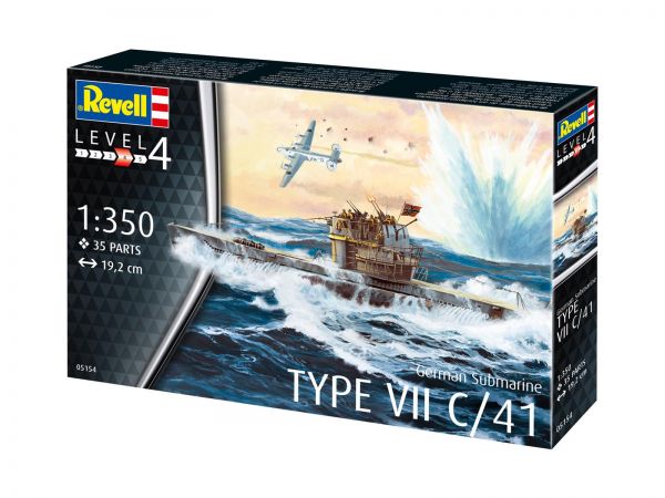 Revell 05154 1:350 German Submarine Type VII C/41