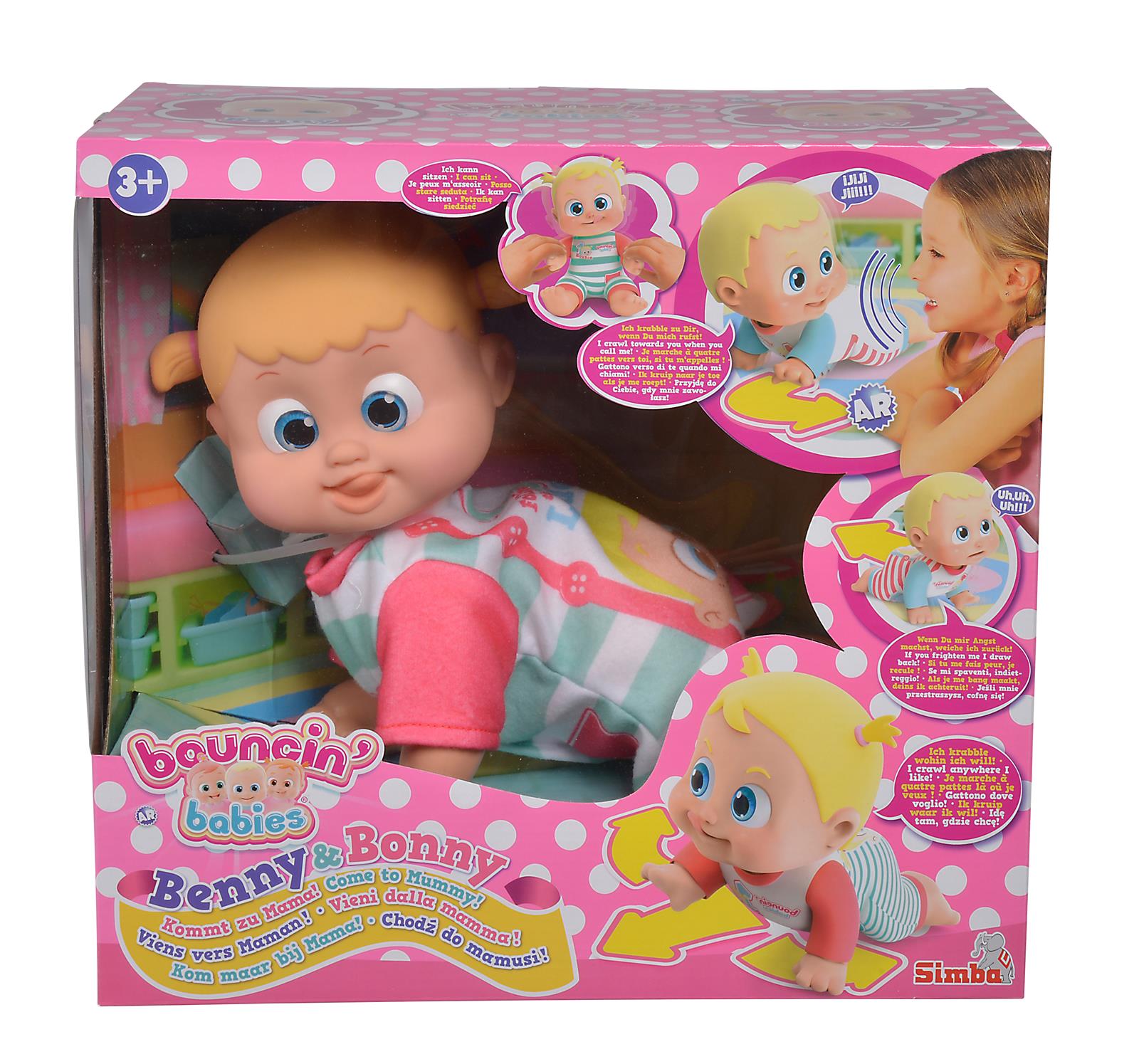 105143250  Simba Baby Bonny kommt zu Mama Babypuppe Puppe 