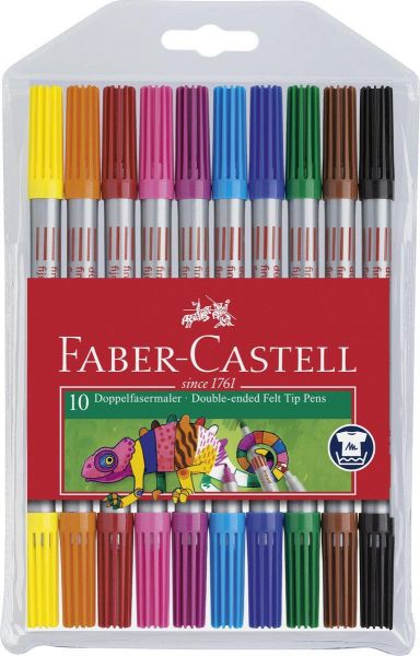Faber-Castell 151110 Doppelfasermaler, 10 Stück